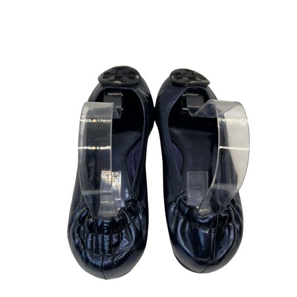 Blue Tory Burch Patent Reva Ballet flats 7 - Picture 3 of 16